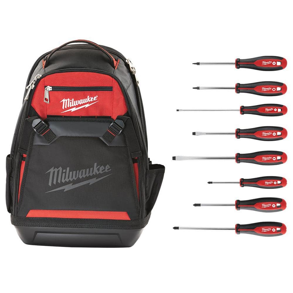 Jobsite Backpack with Screwdriver Set (8-Piece) - Hercitys