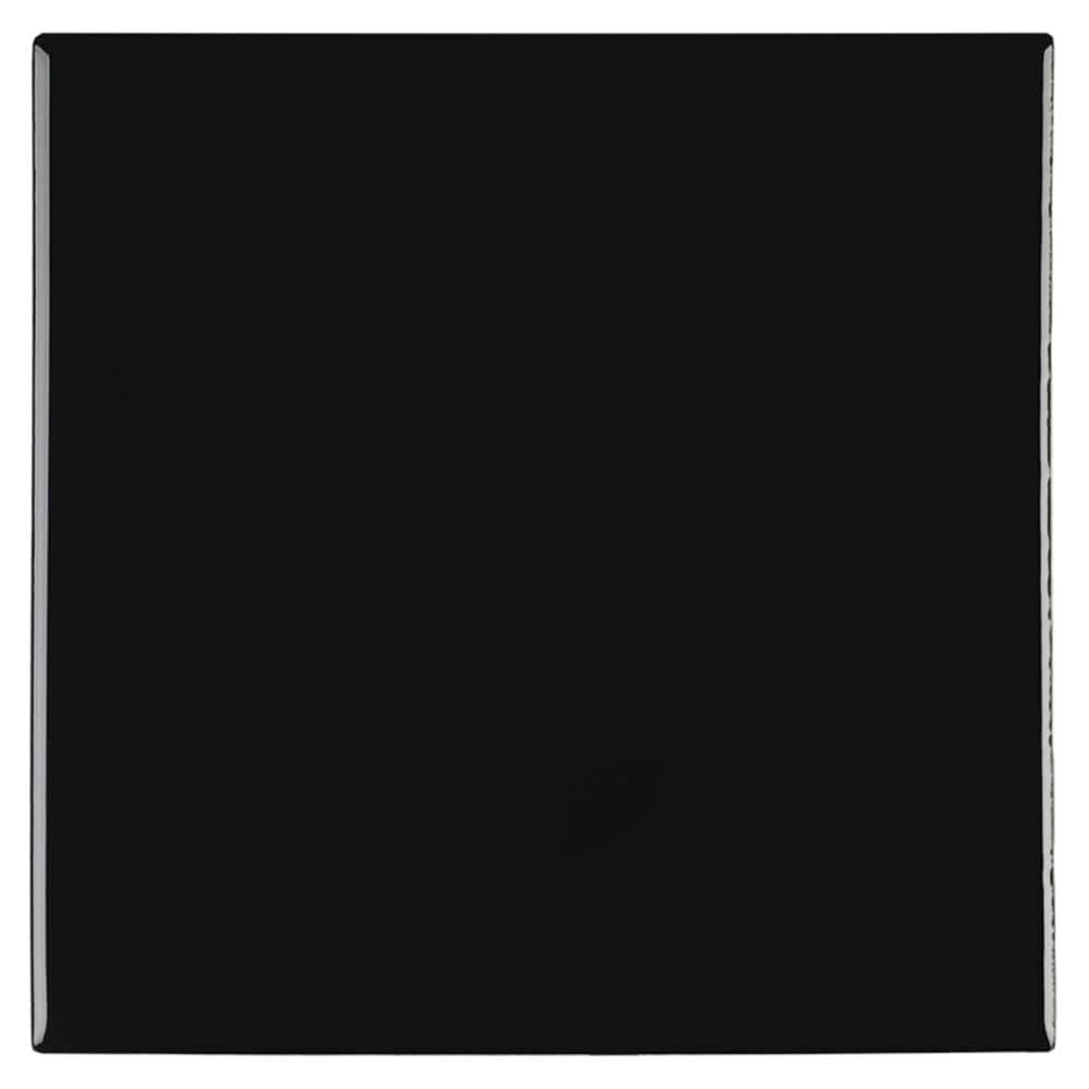 Rittenhouse Square Matte Black 6 in. x 6 in. Ceramic Wall Tile (12.5 sq. ft. / case) - Hercitys