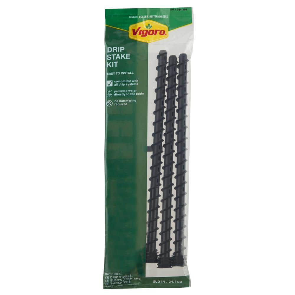 Drip Irrigation Stake Kit (3 Stakes, 2 Tees, 3 Elbows) - Hercitys