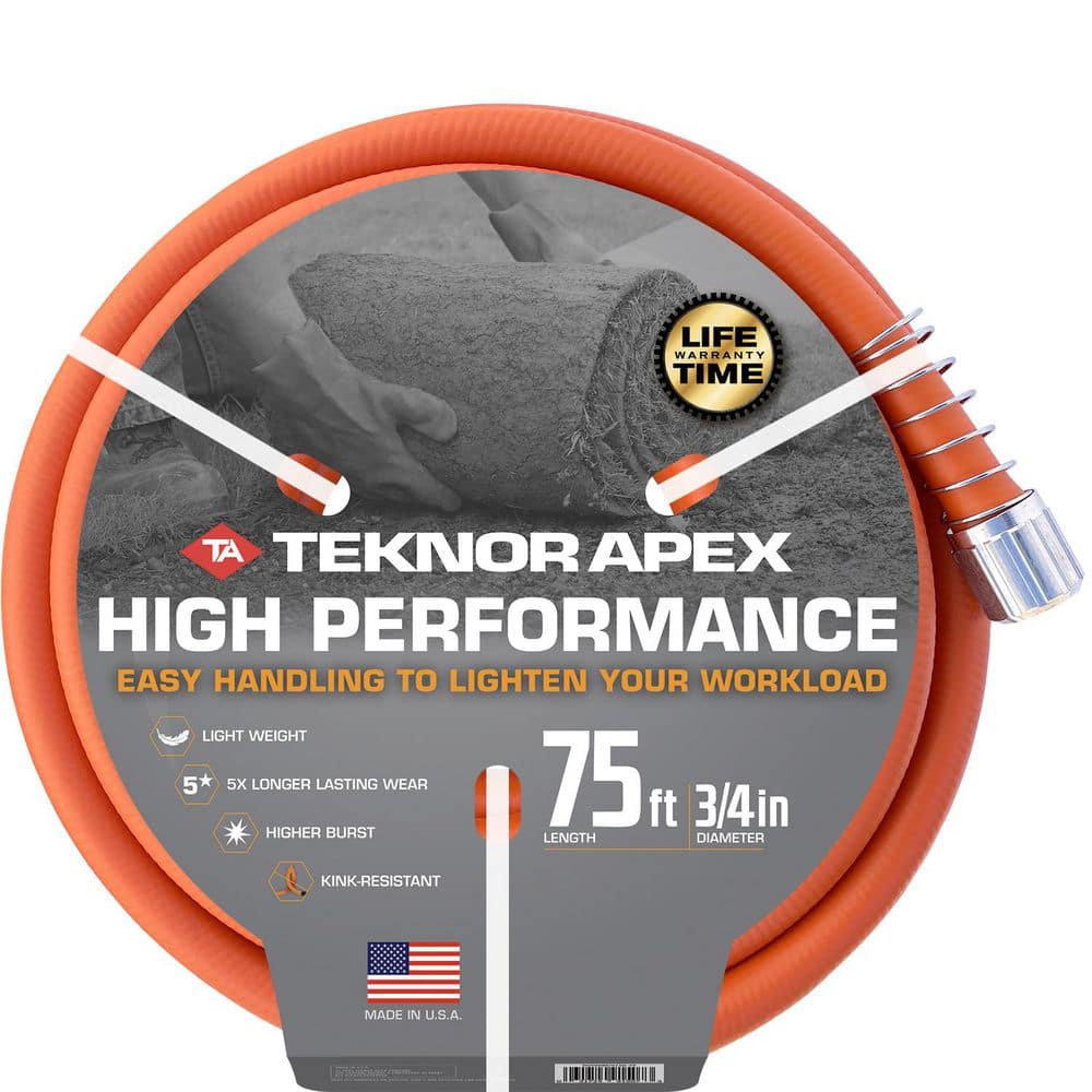High-Performance 3/4 in x 75 ft. Kink Resistant, Durable Contractor Grade Garden Hose - Hercitys