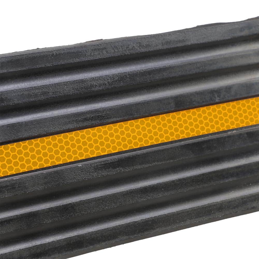 Multi-Purpose 3 Sided Heavy-Duty Rubber Wheel Chocks with 3 ft. Rope (2-Pack) - Hercitys