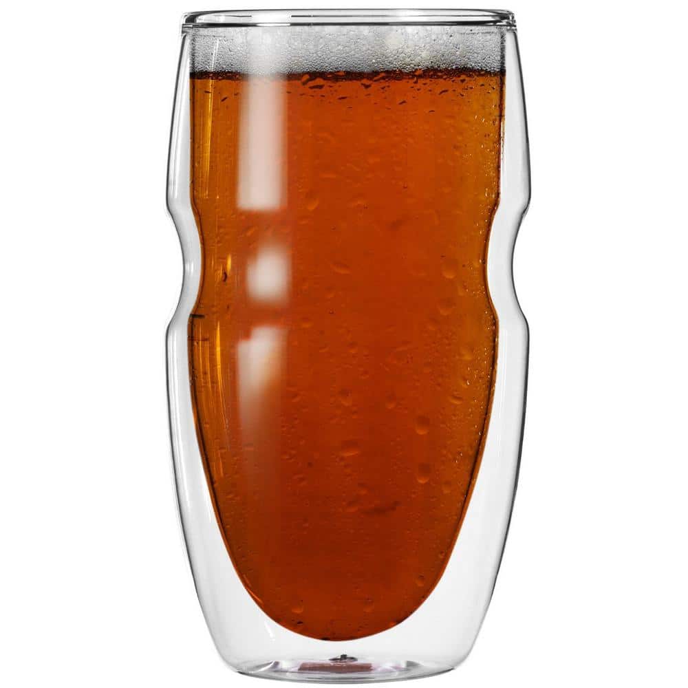 Serafino Double Wall 16 oz. Iced Tea and Coffee Insulated Drinking Glasses (Set of 6) - Hercitys