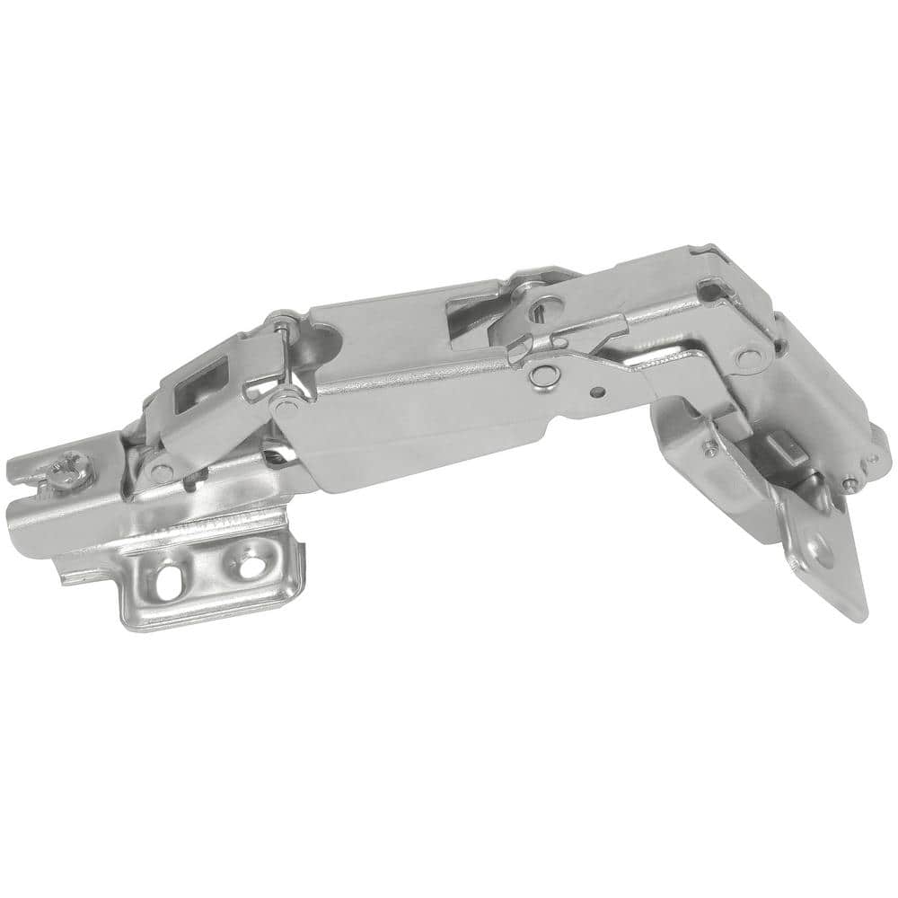 Full Overlay European Chrome Frameless 170-Degree Hinge (10-Pack) - Hercitys
