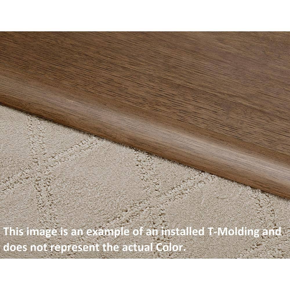 Farrow 1/2 in. Thick x 2 in. Width x 78 in. Length T-Molding American Hickory Hardwood Trim - Hercitys