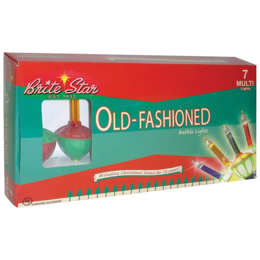 7-Light Red and Green Base Multi-Bubble Lights - Hercitys