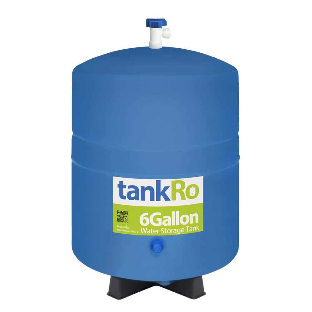 tankRO – RO Water Filtration System Expansion Tank – 6 Gal. Water Capacity – Reverse Osmosis Storage Pressure Tank - Hercitys