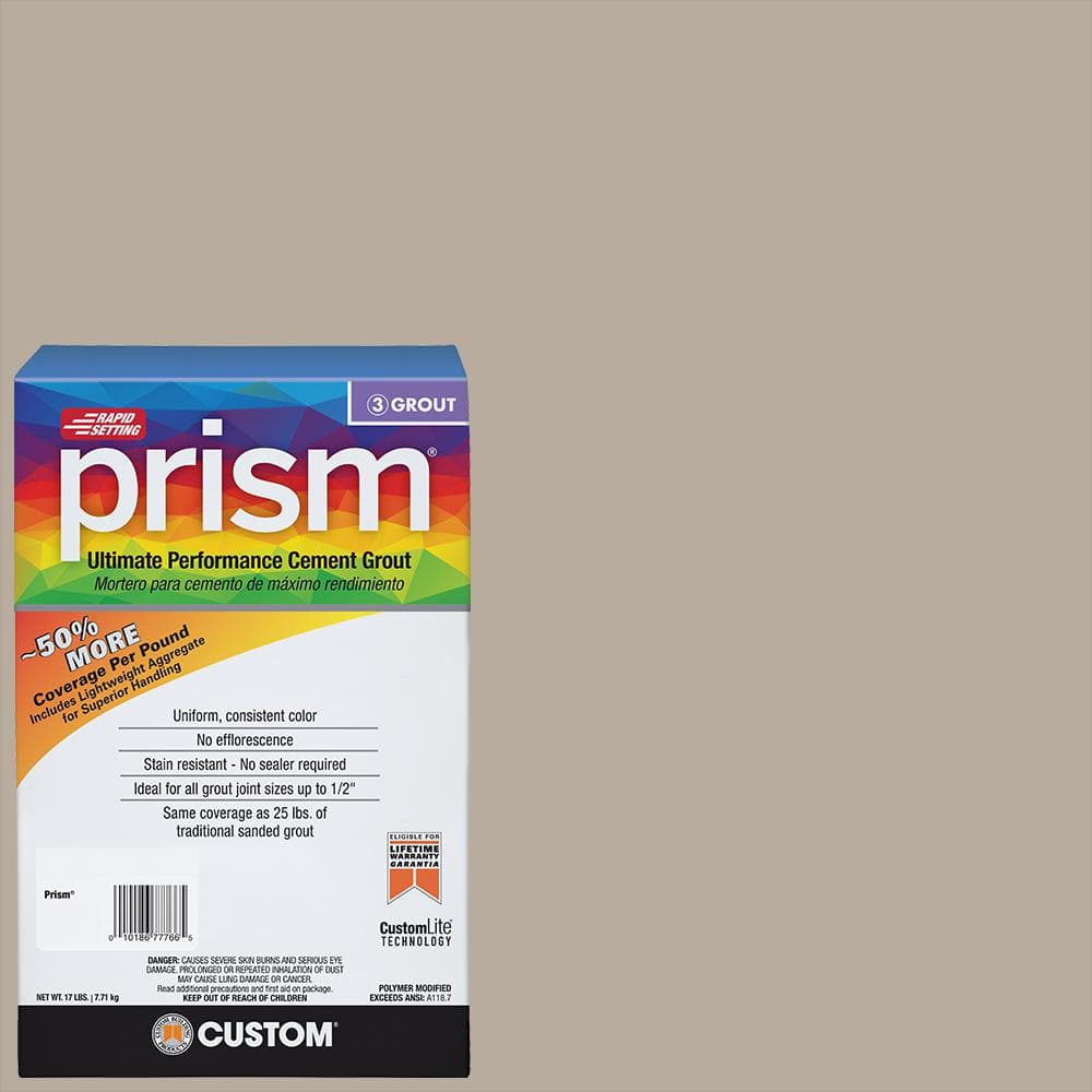 Prism #386 Oyster Gray 17 lb. Ultimate Performance Grout - Hercitys