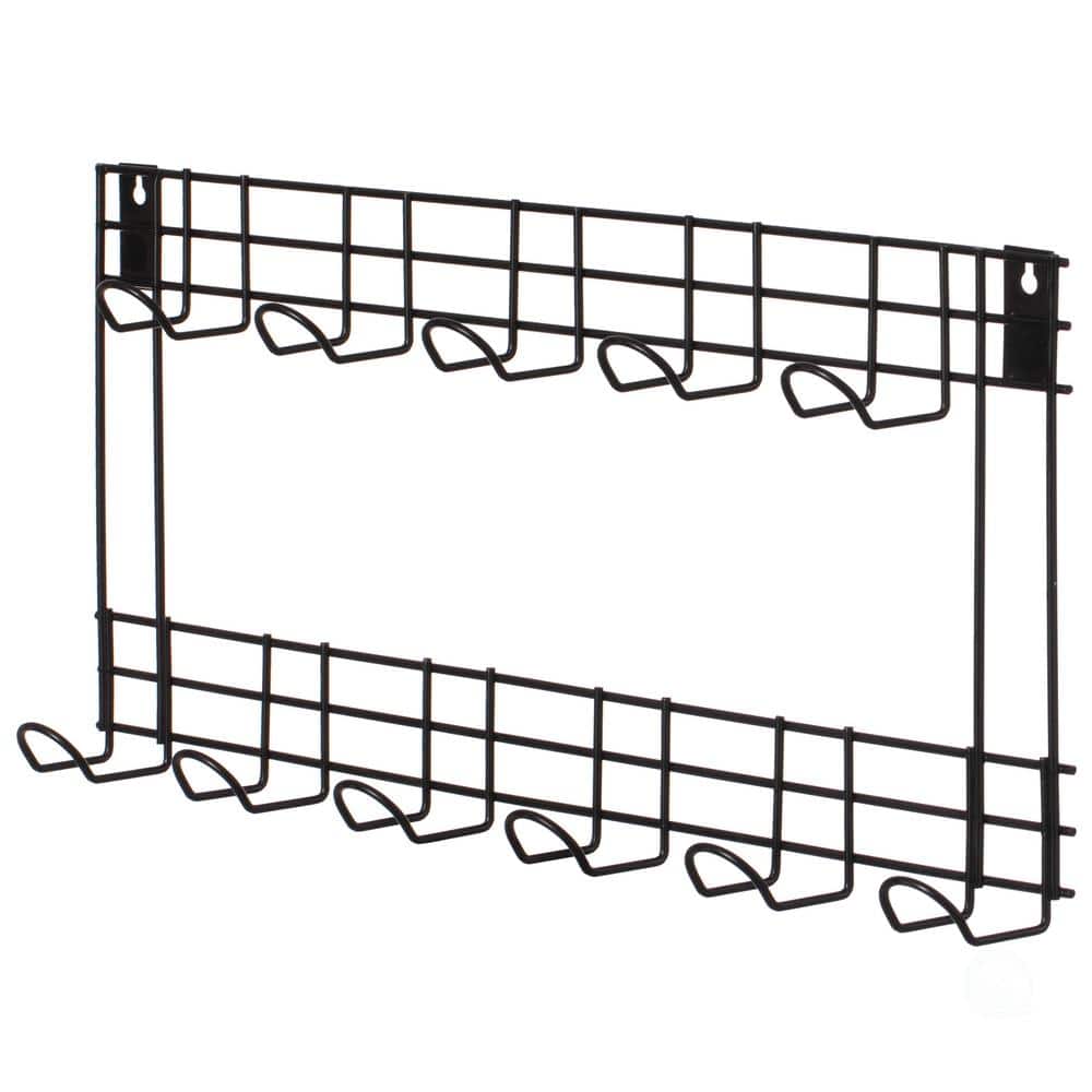 Wall Mount Garden Tool Storage Rack Hook on Garage, Garden and Yard, Black 25 Ibs. - Hercitys