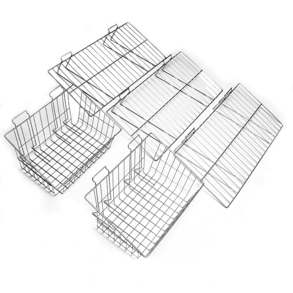 Slatwall Shelf and Basket Kit (5-Piece) - Hercitys