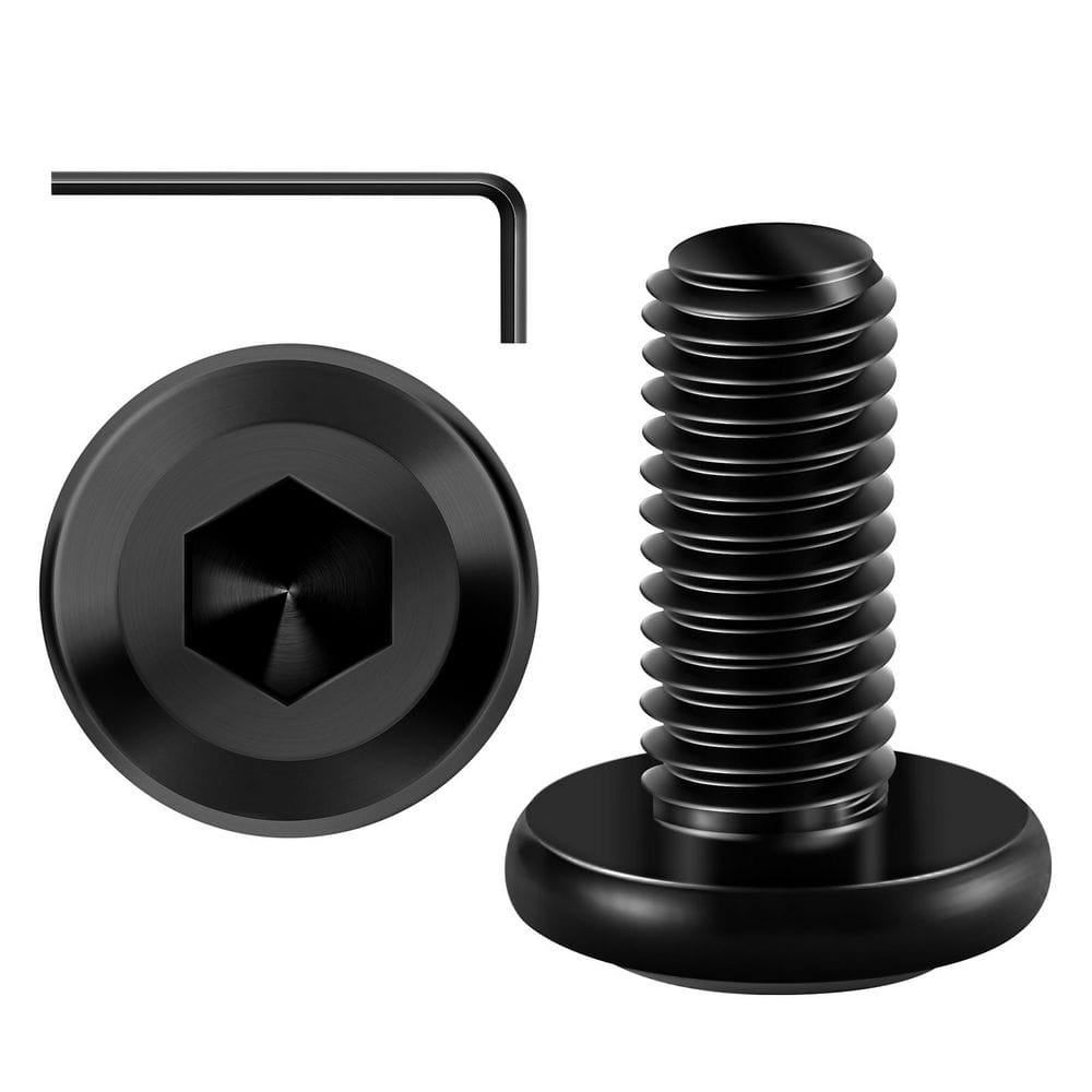 M6 x 16 mm Black Oxide Zinc Hex Socket Cap Head Socket Head Cap Screws Bolts 20-Pack, 304 Stainless Steel - Hercitys