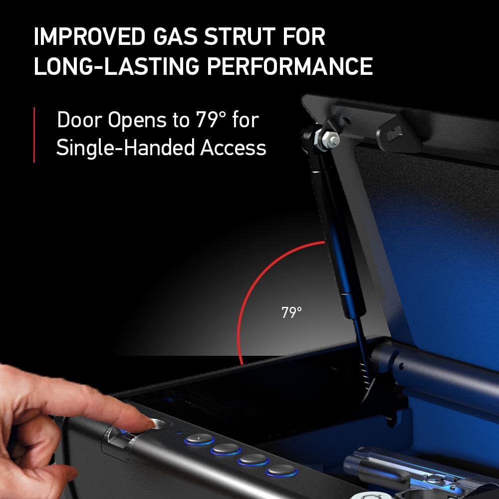 Biometric Gun Safe for 1 Pistol with Fingerprint Lock and Interior Lights - Hercitys