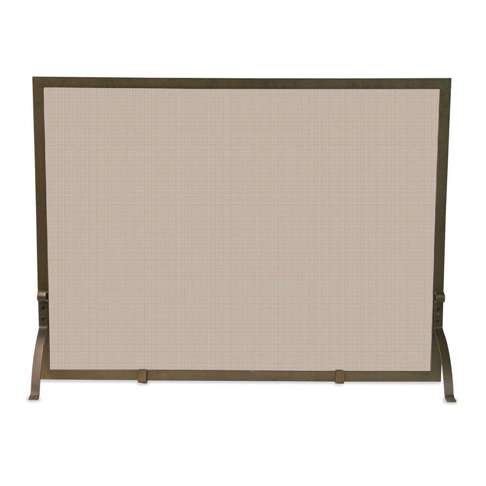 Bronze Single-Panel Fireplace Screen - Hercitys