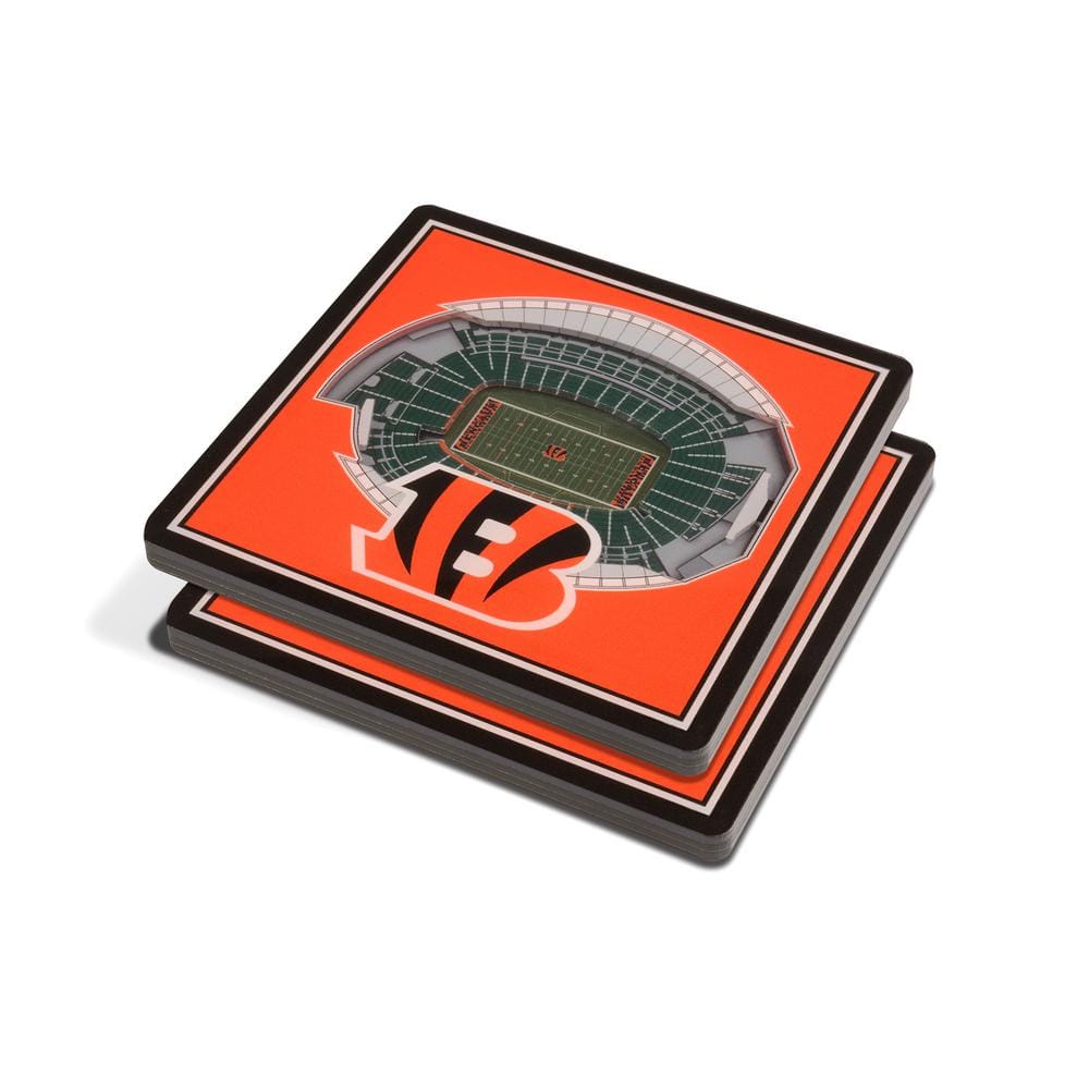 NFL Cincinnati Bengals 3D StadiumViews Coasters - Hercitys
