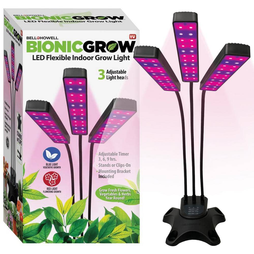 Bionic Grow 6-Watt Equivalent Indoor LED Full Spectrum UV Flexible Plant Grow Light in Color Changing Lights - Hercitys