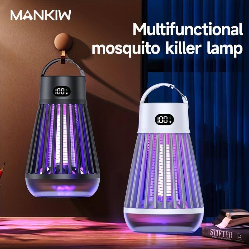 Electric UV Mosquito Killer Lamp Insect Killer Light Pest Fly Trap Catcher Harmless Odorless Noiseless Bug Zapper-White - Hercitys