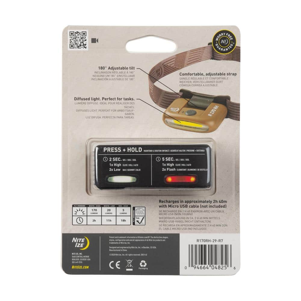 Radiant 170 Rechargeable Headlamp – Coyote - Hercitys