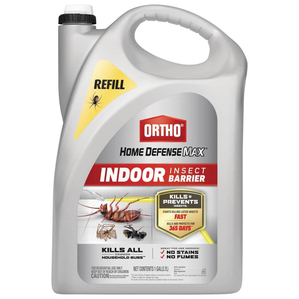 Home Defense Max Indoor Insect Barrier 1 gal. Ready-To-Use Spray Roach, Spider and Ant Insect Killer Refill - Hercitys