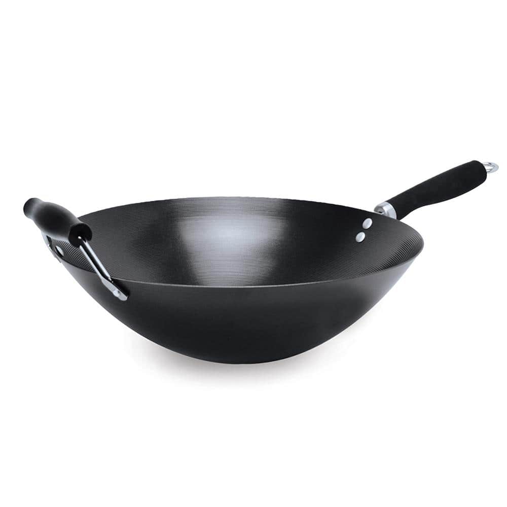 Hong Kong Chopstick House Carbon Steel Wok with Helper Handle - Hercitys