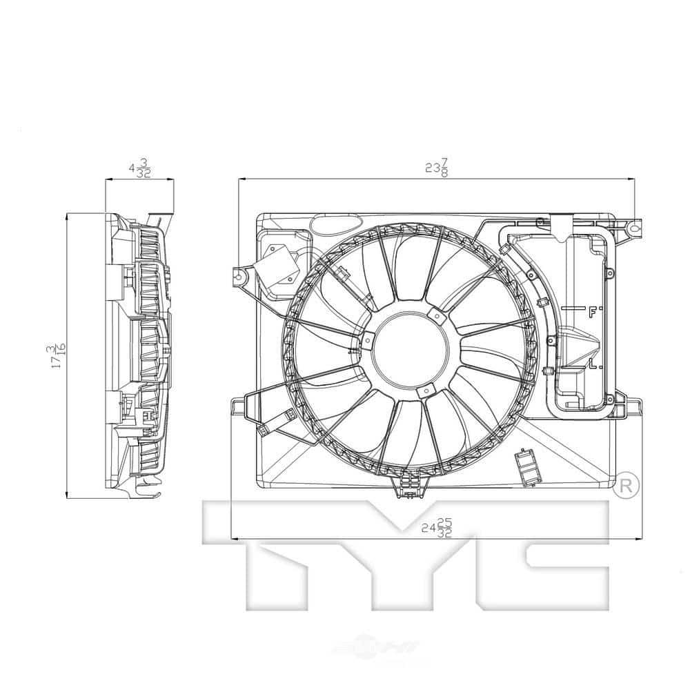 Dual Radiator and Condenser Fan Assembly 2012-2019 Kia Soul 1.6L 2.0L - Hercitys