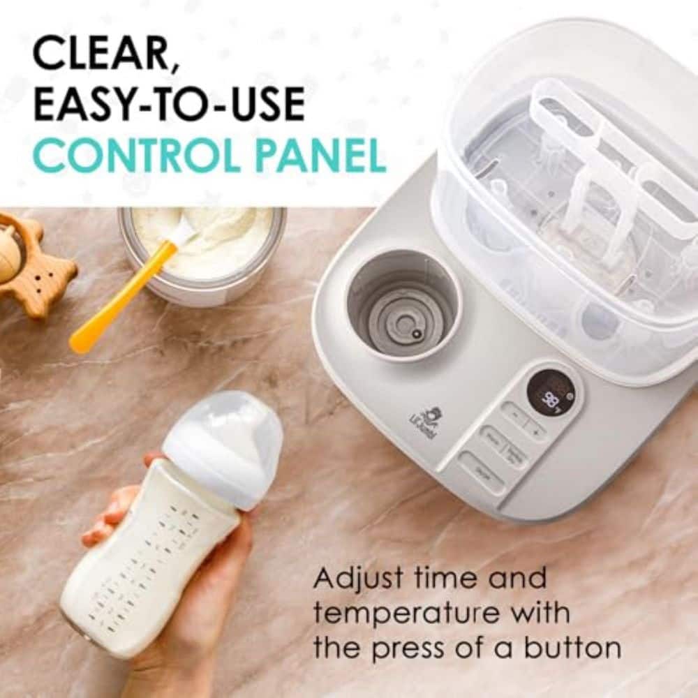 Plastic Warmer Sterilizer Dryer with Temp Control, Timer, Auto Shut-Off, Steam and Dry Function - Hercitys