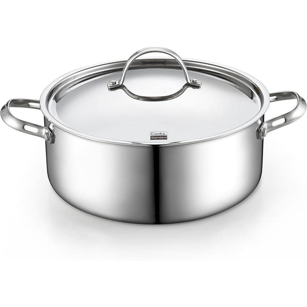 6-qt. Multi-Ply Clad Stainless Steel Stock Pot with Lid - Hercitys