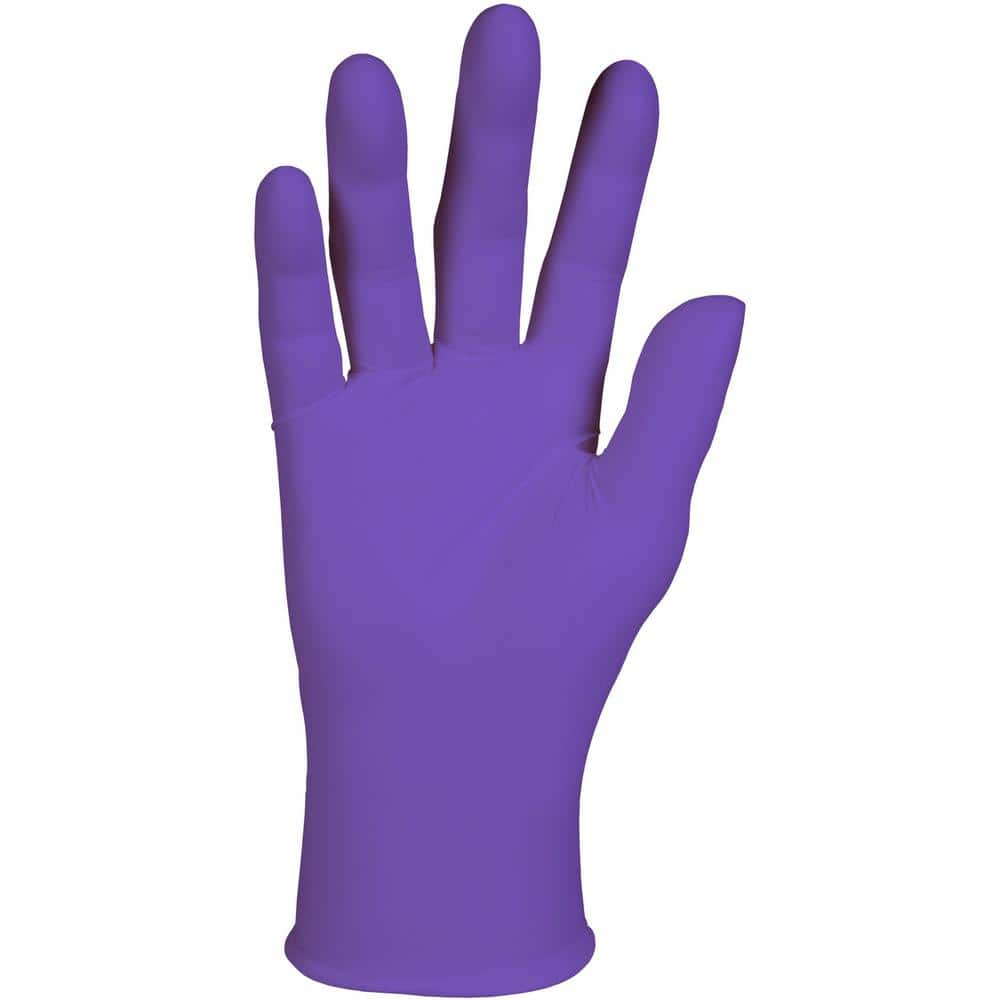 Purple Nitrile Exam Gloves, Powder Free (45-Pairs) - Hercitys