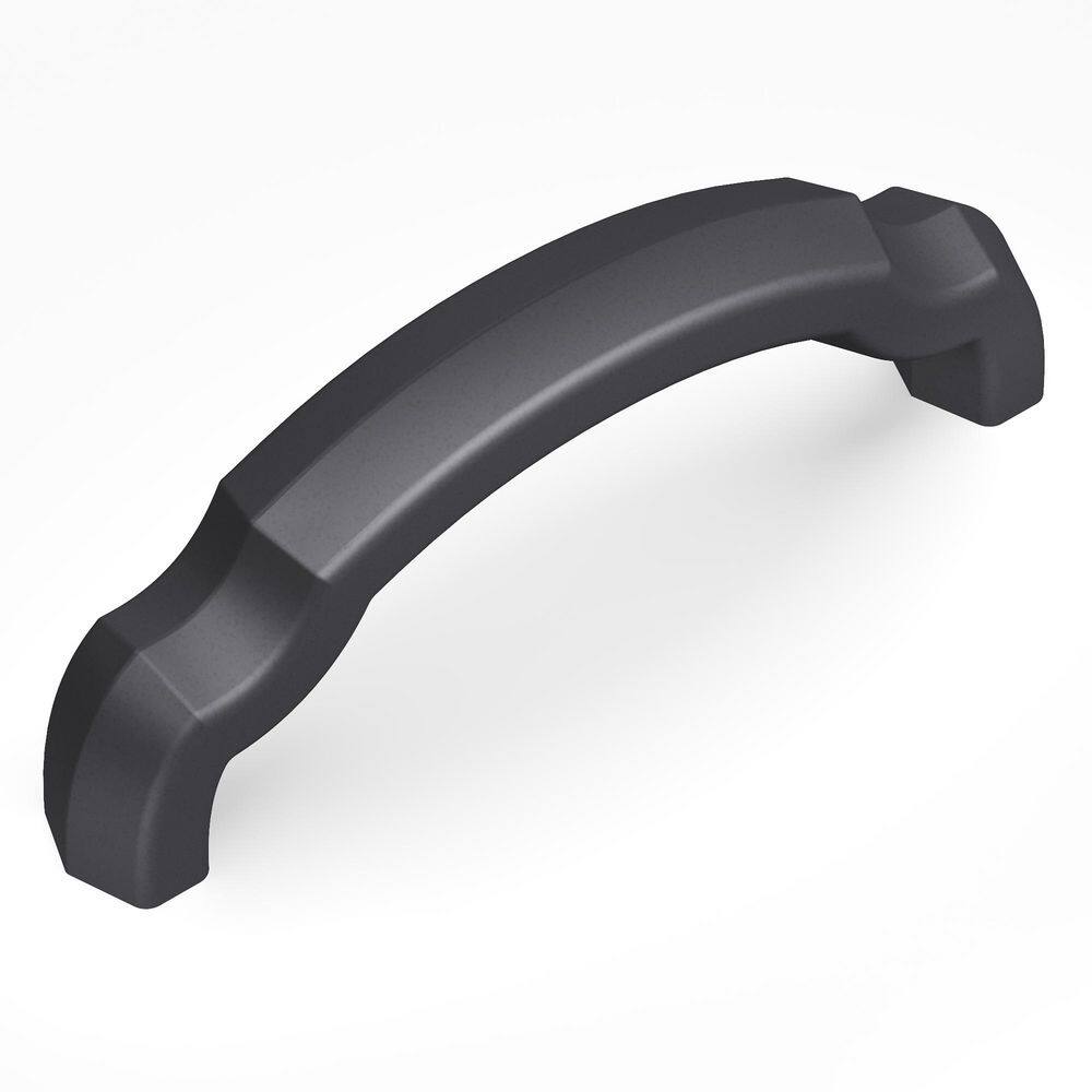 Veranda Collection 3 in. (76 mm) Center-to-Center Matte Black Finish Cabinet Pull (10-Pack) - Hercitys