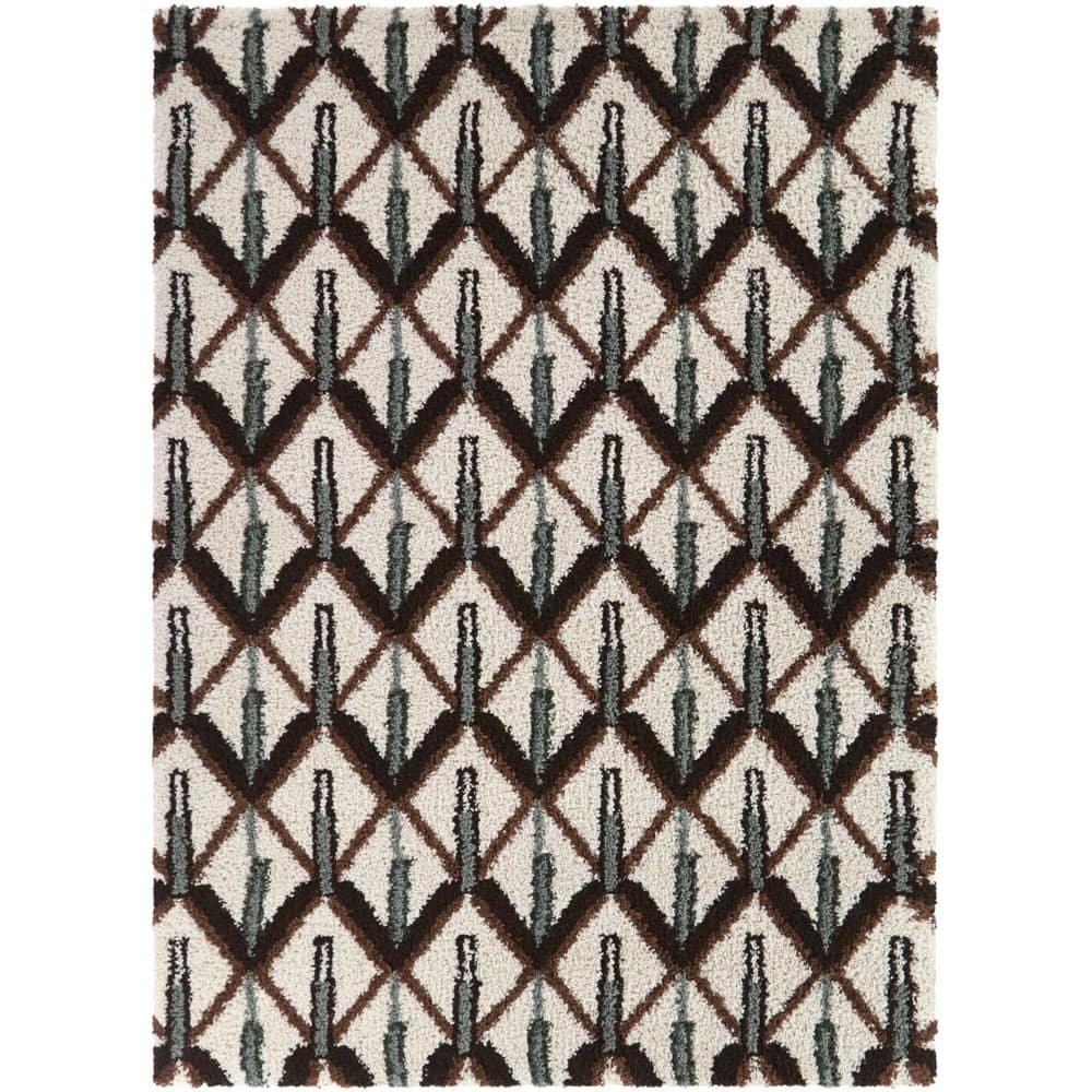 Behring Cream 5 ft. 3 in. x 7 ft. Trellis Area Rug - Hercitys