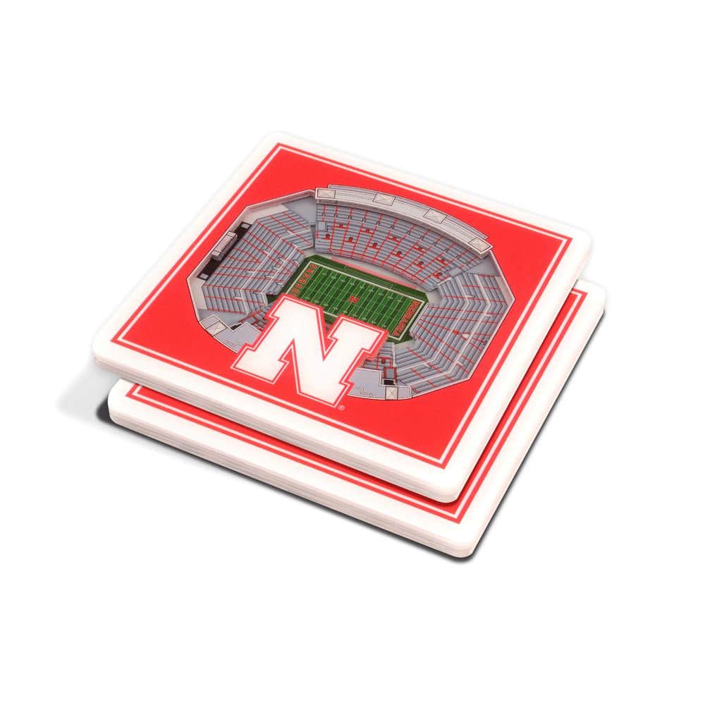 NCAA Nebraska Cornhuskers 3D StadiumViews Coasters - Hercitys