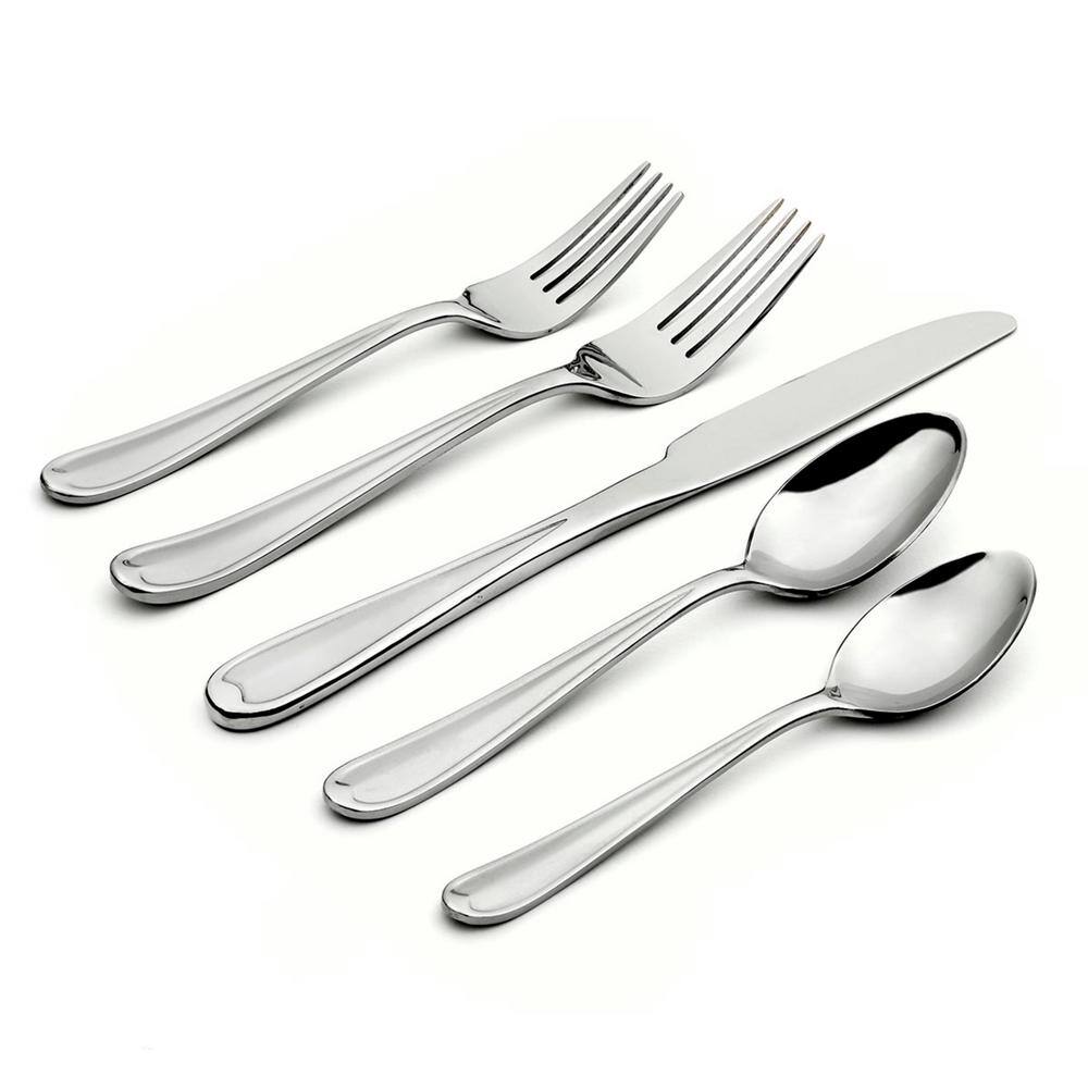 Dylan 42-Piece Silver 18/0-Stainless Steel Flatware Set (Service For 8) - Hercitys
