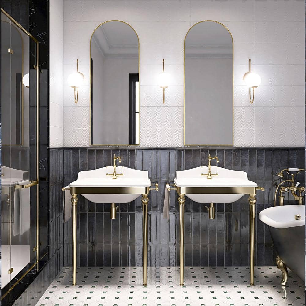 Iris Azul Blue 2.9 in. X 11.8 in. Polished Ceramic Subway Wall Tile (6.35 sq. ft./Case) - Hercitys