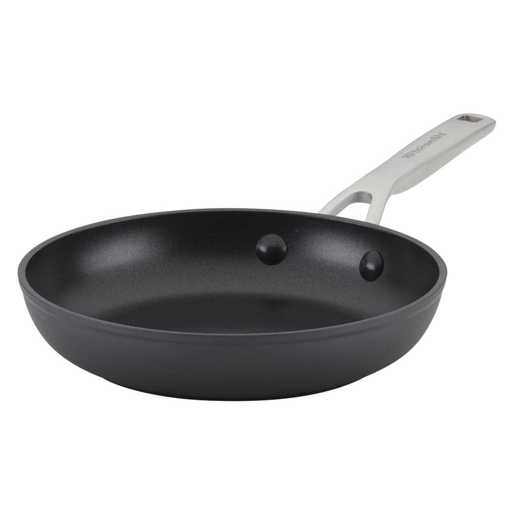 8.25 in. Hard-Anodized Aluminum Induction Nonstick Frying Pan Matte Black - Hercitys