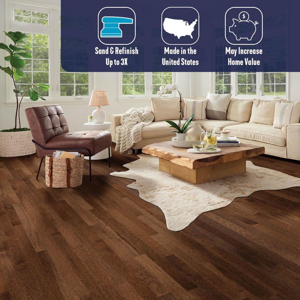 Plano Forested Mountain Hickory 3/4 in. T x 3-1/4 in. W Smooth Solid Hardwood Flooring (20 sq. ft./Case) - Hercitys
