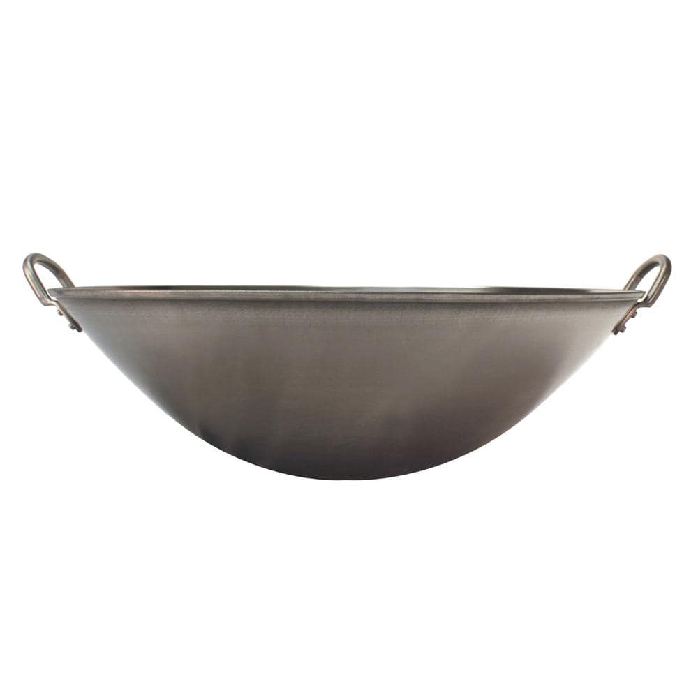 Large 18 in. Stainless Steel Induction Wok with Handles - Hercitys