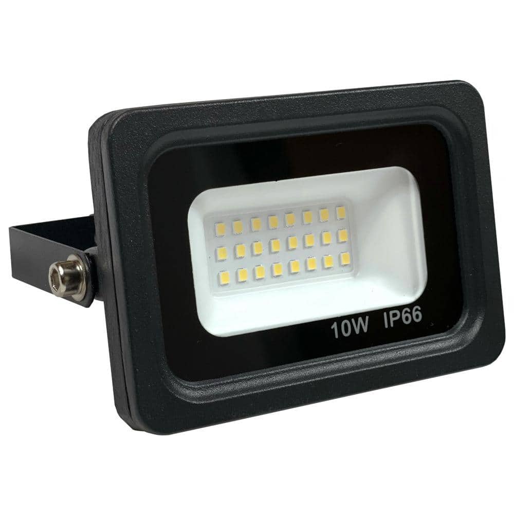70-Watt Equivalent Integrated Black Outdoor LED Flood Light, 1200 Lumens, Security Light - Hercitys