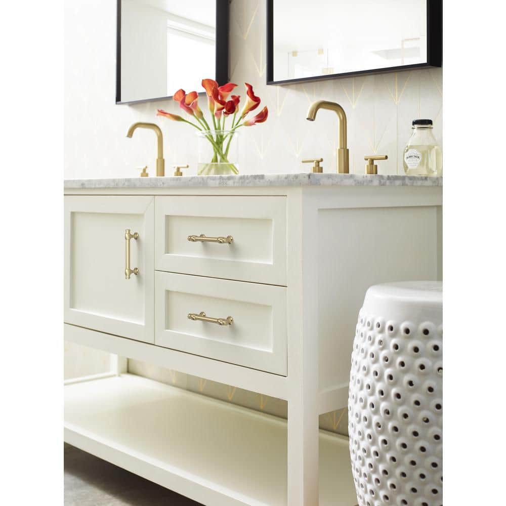 Winsome 3-3/4 in. (96mm) Traditional Golden Champagne Bar Cabinet Pull - Hercitys