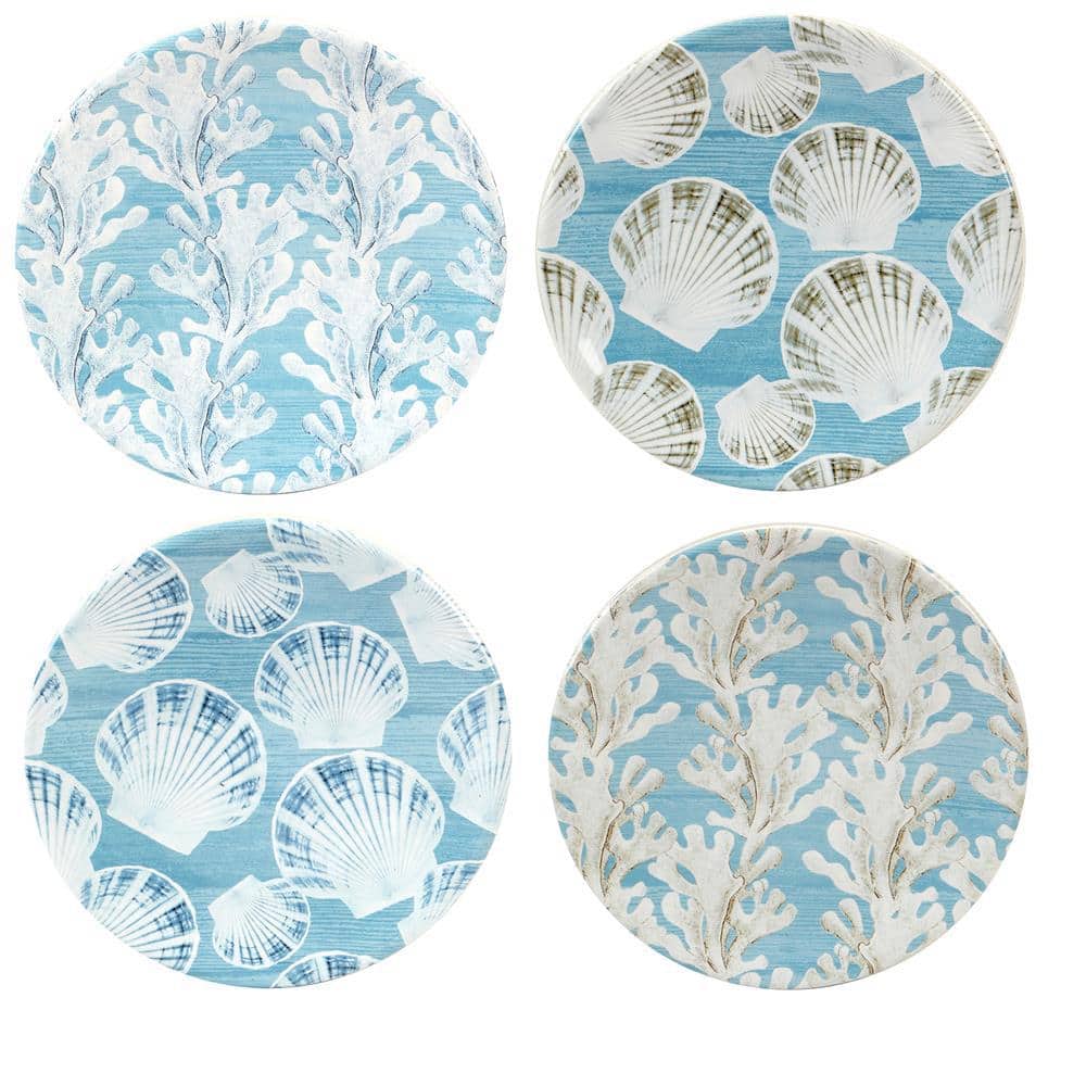 Beyond the Shore Multicolor Canape Salad Plates (Set of 4) - Hercitys