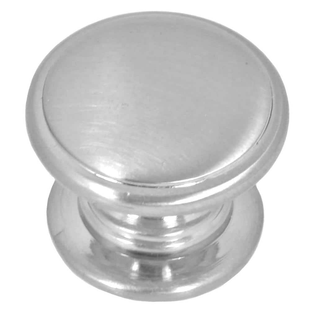 Saybrook 1-1/4 in. Satin Nickel Round Cabinet Knob (10-Pack) - Hercitys