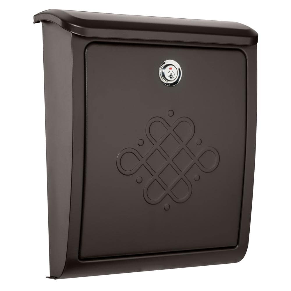Bordeaux Rubbed Bronze, Medium, Steel, Locking, Wall Mount Mailbox - Hercitys