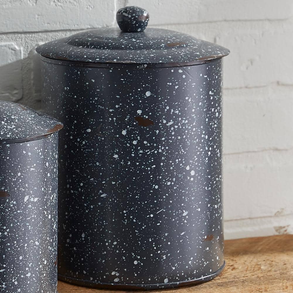 Granite Enamelware Metal Canisters Set Gray - Hercitys