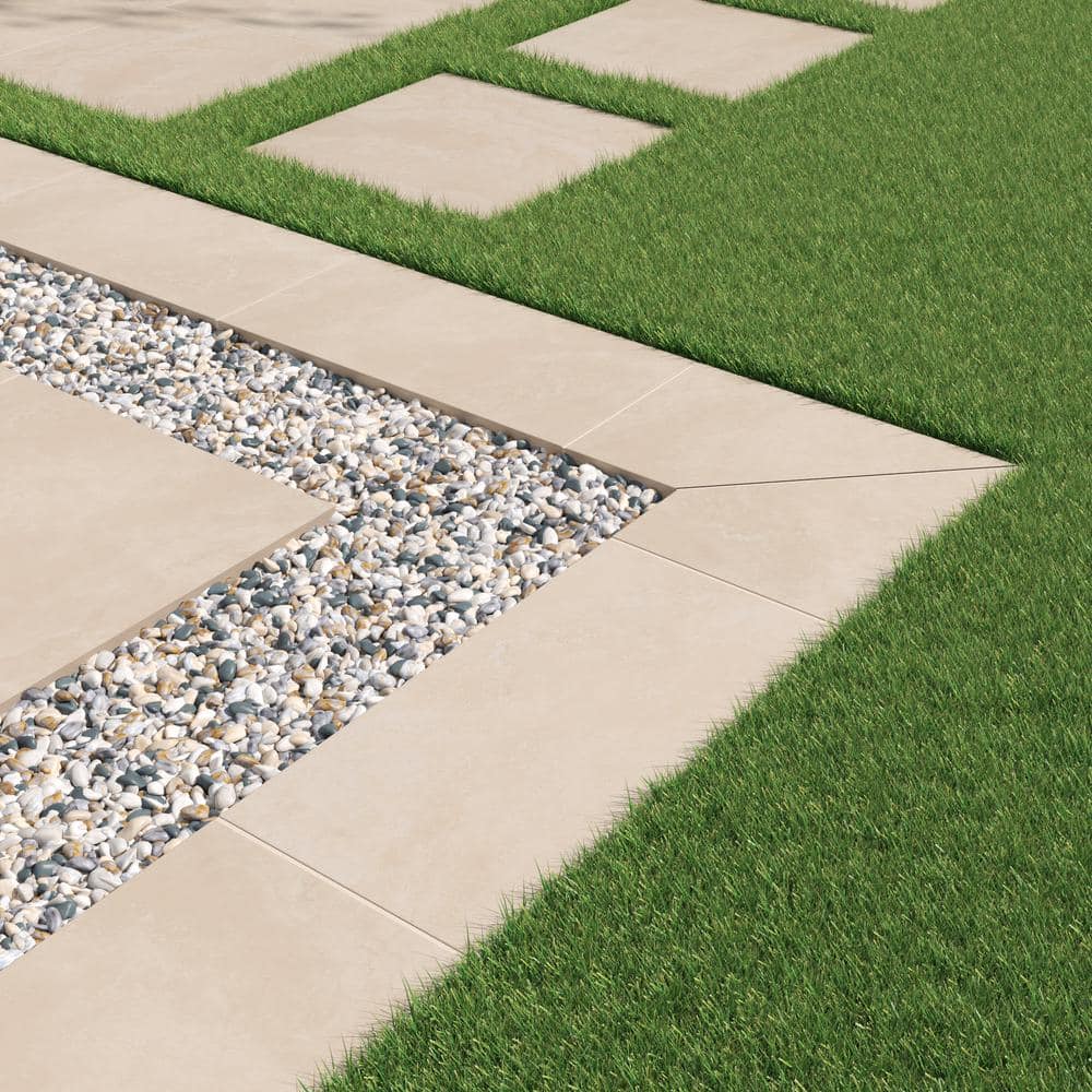 Tierra Ivory 2 cm. x 24 in. x 24 in. Matte Porcelain Paver Tile (8 sq. ft. / case) - Hercitys