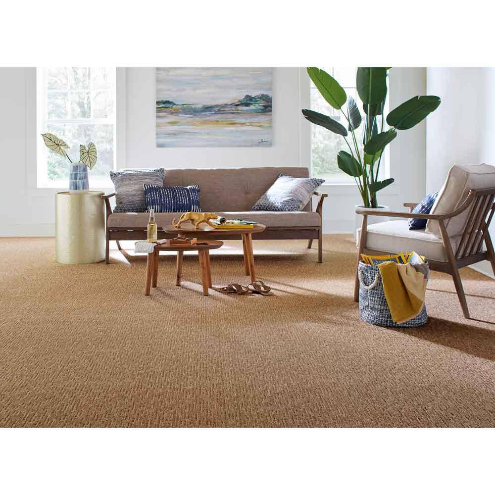 Lanning  – Timberline – Brown 36.48 oz. Polyester Pattern Installed Carpet - Hercitys