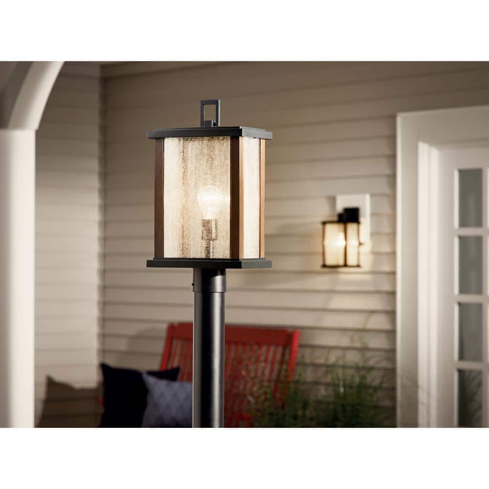 Marimount 1-Light Black Aluminum Hardwired Waterproof Outdoor Post Light with No Bulbs Included (1-Pack) - Hercitys