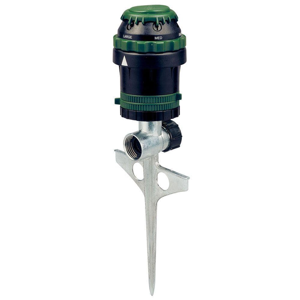 H2O-Six Rotating 6-Pattern Gear-Drive Sprinkler on Zinc Spike - Hercitys