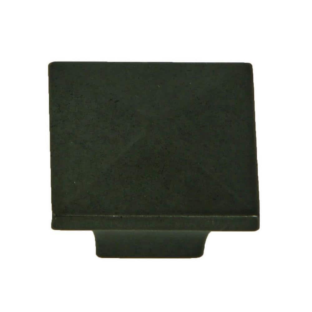 Cairo 1-1/4 in. Antique Black Square Cabinet Knob (10-Pack) - Hercitys