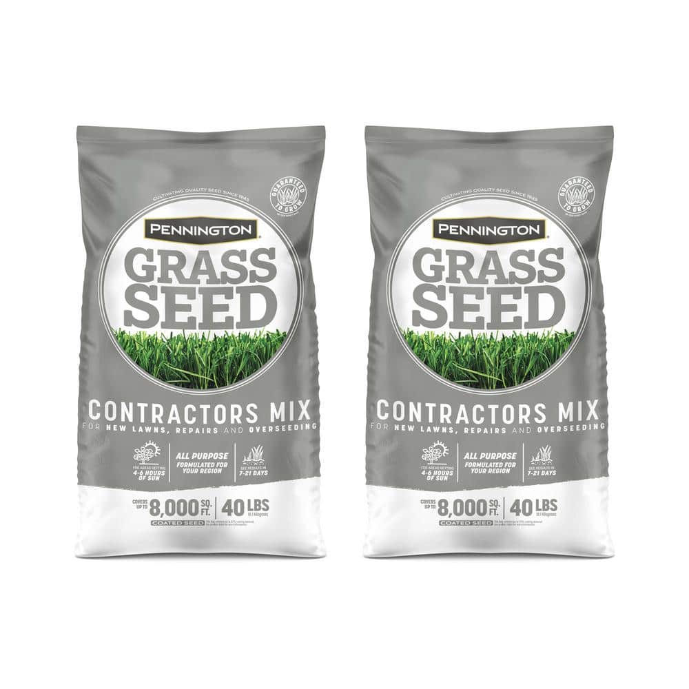 Central Contractors Mix 40 lb. 8,000 sq. ft. Grass Seed (2-Pack) - Hercitys