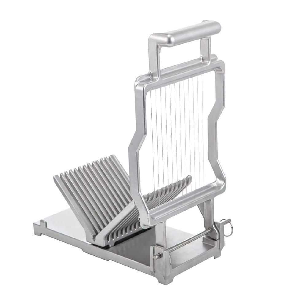 Aluminum Alloy Cheese Slicer with Stainless Steel Wire, 1cm and 2cm Adjustable Blade for Cheese, Butter Slicing, Silver - Hercitys