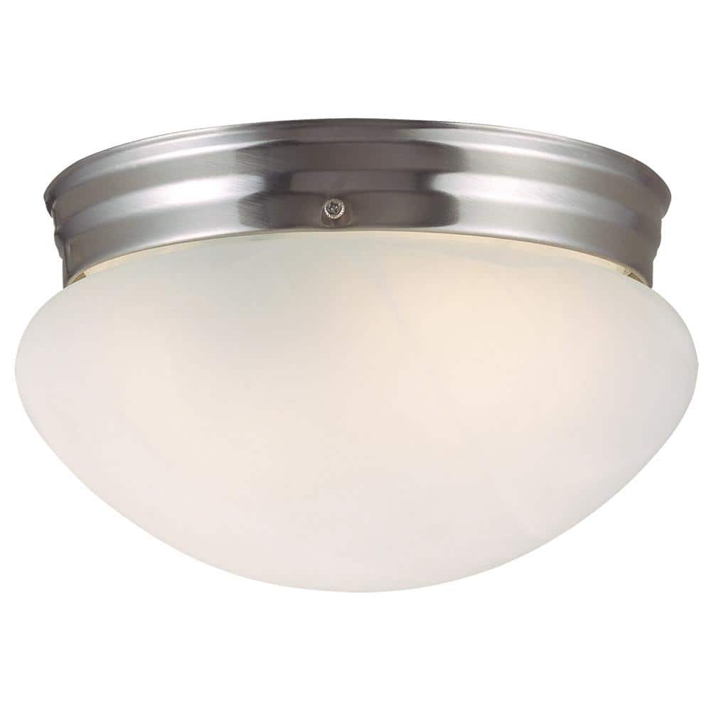 Millbridge 1-Light Satin Nickel Ceiling Semi Flush Mount Light - Hercitys
