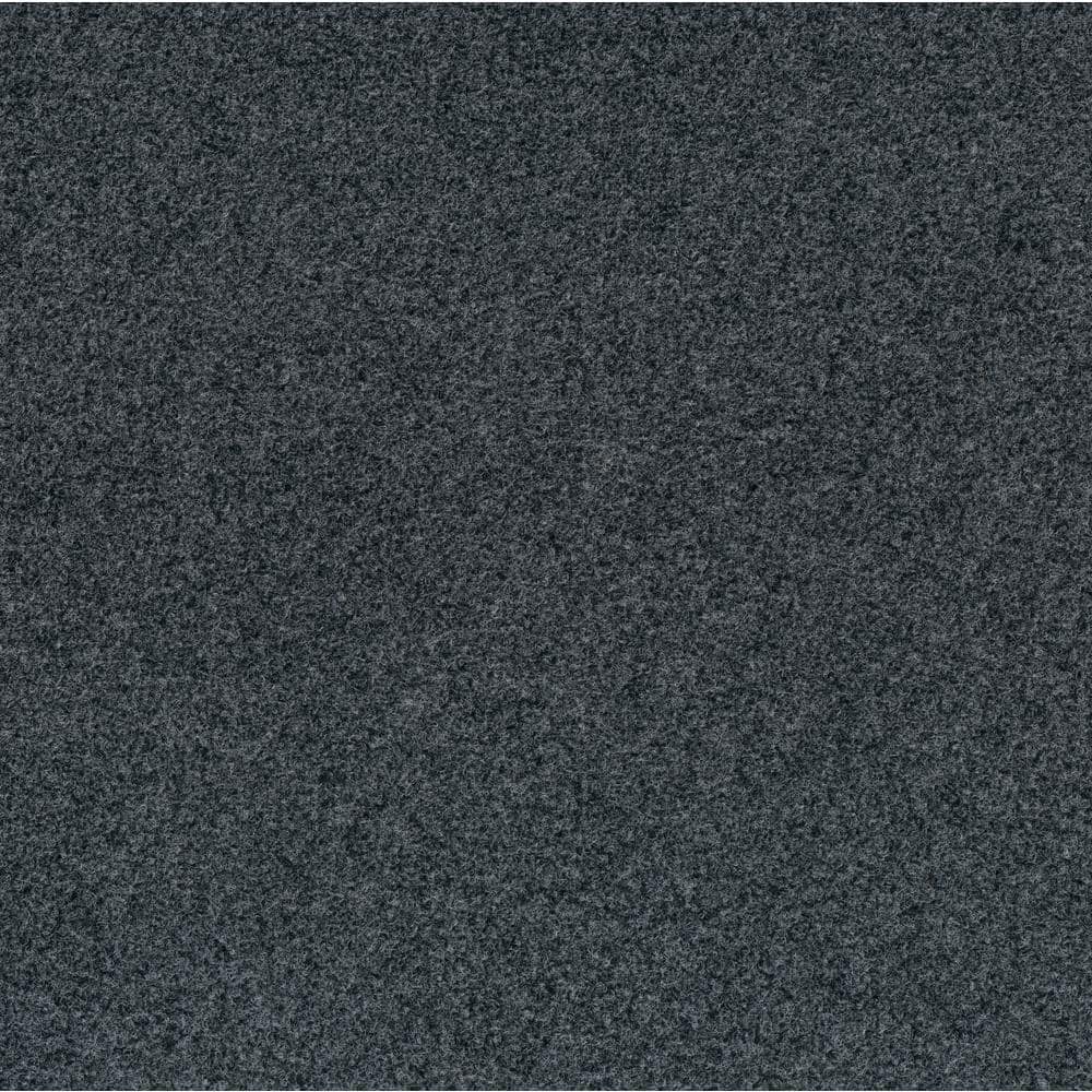 Grizzly Grass – Slate – Gray 24 x 24 in. Peel and Stick Artificial Grass Carpet Tile Square (60 sq. ft.) - Hercitys