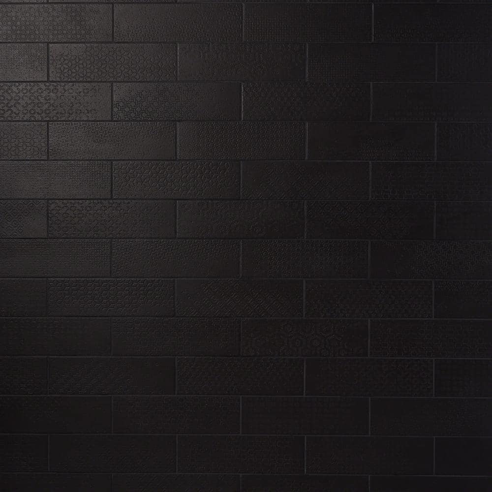 Harper 4 in. x 12 in. Black Matte Porcelain Subway Floor and Wall Tile (30 pieces / 8.72 sq. ft. / box) - Hercitys
